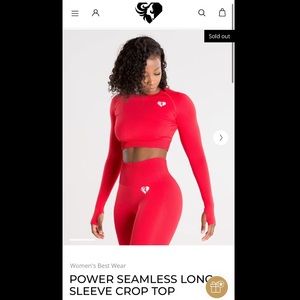 NWT Women’s Best Power Seamless LS Crop Top
